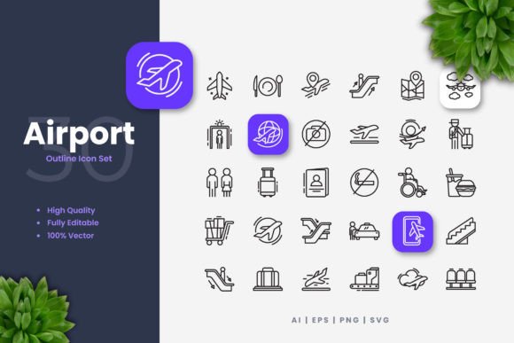 Airport Icons: Modern Graphics for Editorial Design