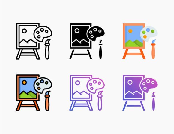 Art Painting Icon Graphics and Icons Review