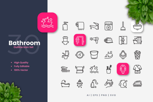 Bathroom Graphics and Icons Review