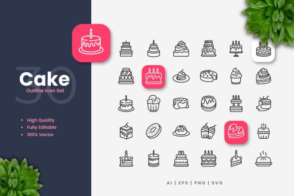 Cake Icons Graphics Review for Digital Sellers