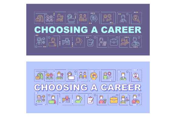 Choosing Career Word Concepts Banner Set Graphics