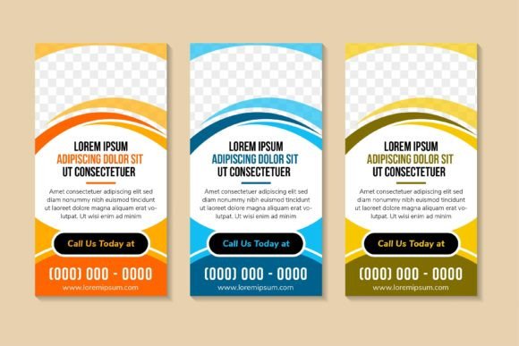 Curve Vertical Banner Abstract Graphics and Print Templates Review