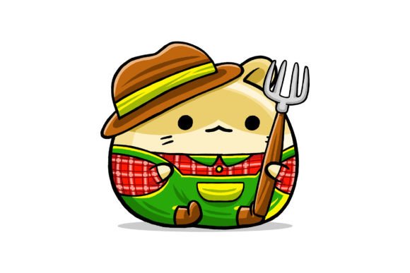Cute Hamster Farmer Cartoon Vector Graphics and Illustrations Review