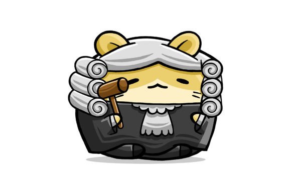 Cute Hamster Judge Cartoon Vector Graphics and Illustrations Review