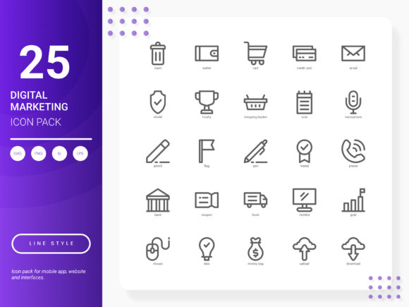 Digital Marketing Icon Pack: Essential Graphics and Icons for Publishers