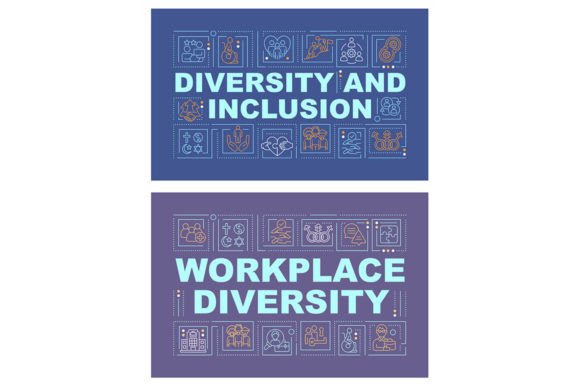 Diversity and Inclusion Concept Banners Graphics for Graphic Templates