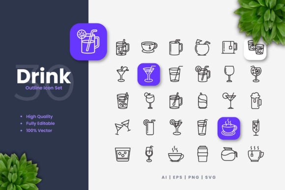 Drink Icons Graphics Review