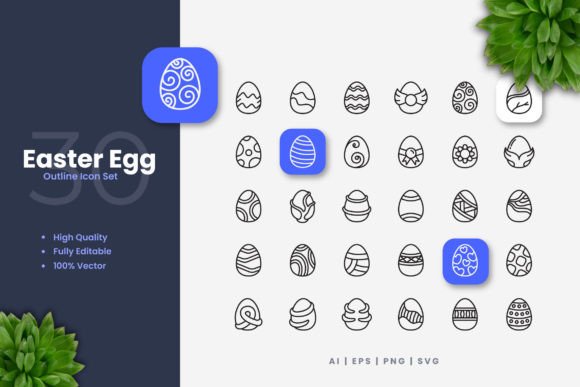 Easter Egg Icons: Graphics for Seasonal Brand Identity