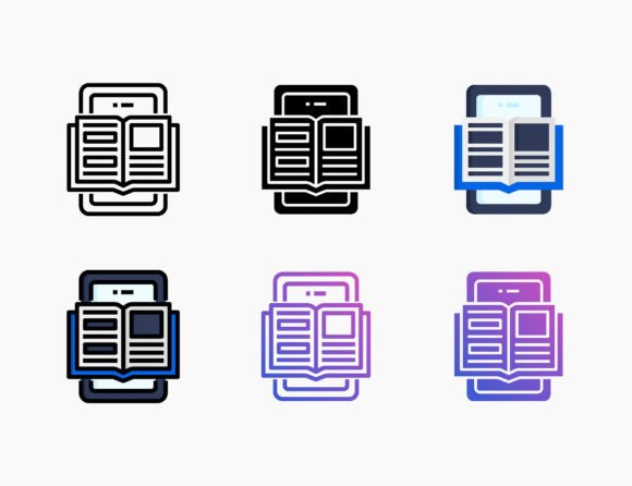 Ebook Smartphone Icon Graphics and Icons Review