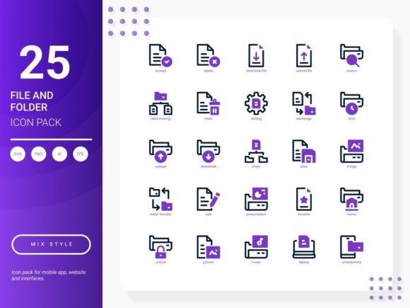 File and Folder Icon Pack: Essential Graphics for Modern Icons