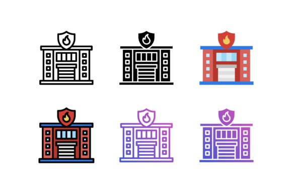 Fire Station Icon Graphics and Icons Review