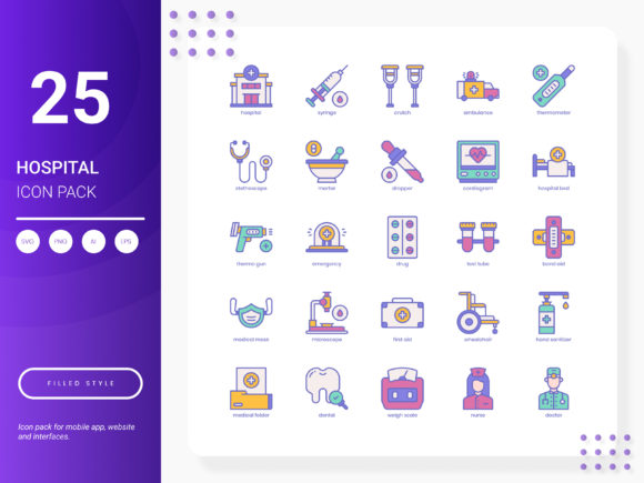 Hospital Icon Pack: Modern Graphics and Icons for Editorial Use