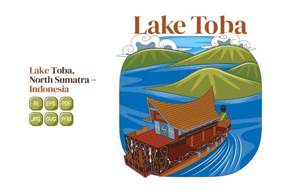 Lake Toba Vector Illustration: Graphics and Illustrations for Modern Design