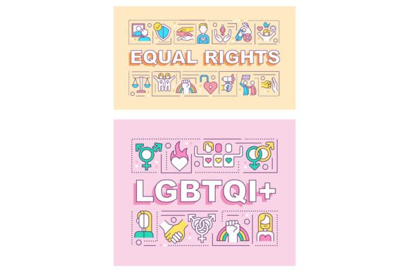 LGBTQI Word Concepts Banner Set: A Designer’s Review for Modern Graphics