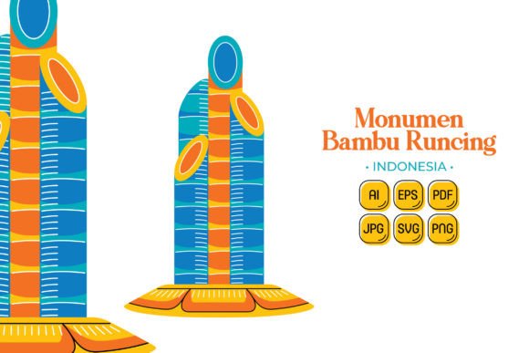 Monumen Bambu Runcing Vector Ilustration Graphics Review