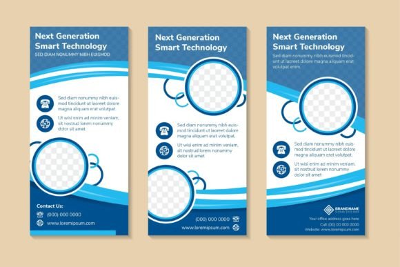 Next Generation Vertical Banner Blue Graphics & Print Templates