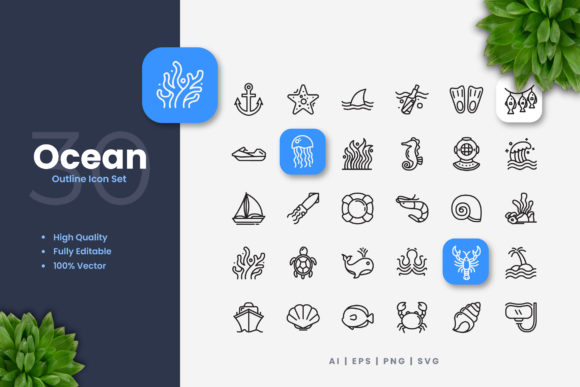 Ocean Icons Graphics Review