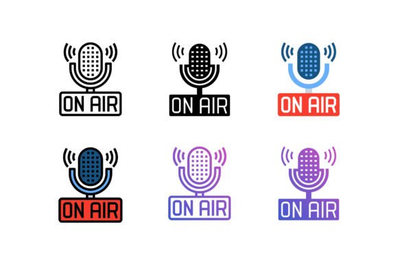 On Air Podcast Icon Graphics and Icons Review
