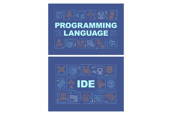 Programming Language Word Banner Set Graphics Review