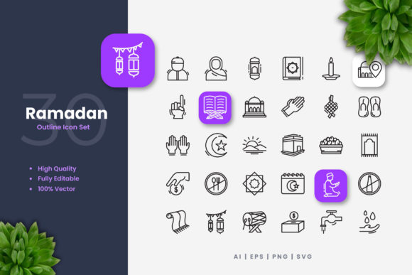 Ramadan Icons Graphics Review