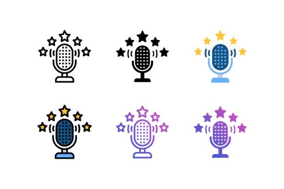 Rating Podcast Icon Graphics and Icons Review
