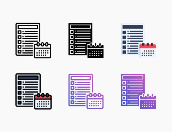Schedule Planner Icon Graphics and Icons Review