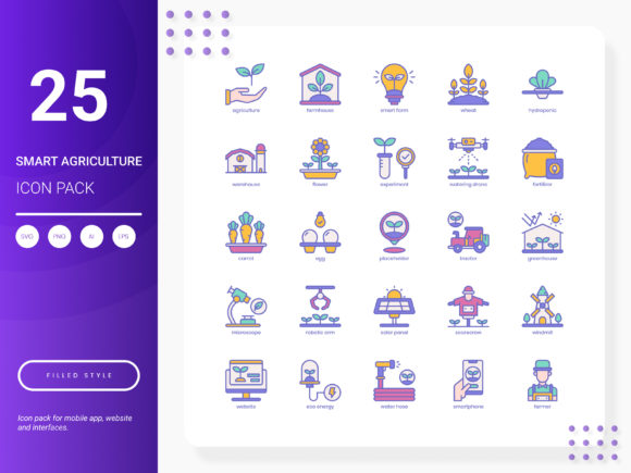 Smart Agriculture Icon Pack: Graphics and Icons for Digital Sellers