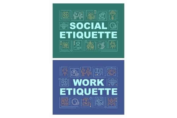 Social Etiquette Word Concepts Banners Graphics for Graphic Templates
