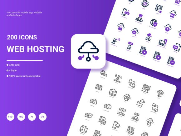 Web Hosting Icon Pack: Graphics and Icons for Crafters