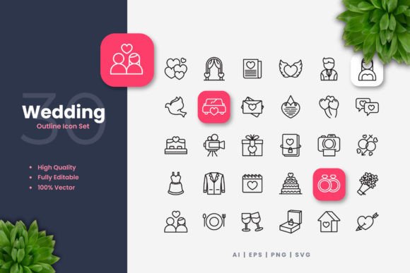 Wedding Icons: Essential Graphics for Modern Branding